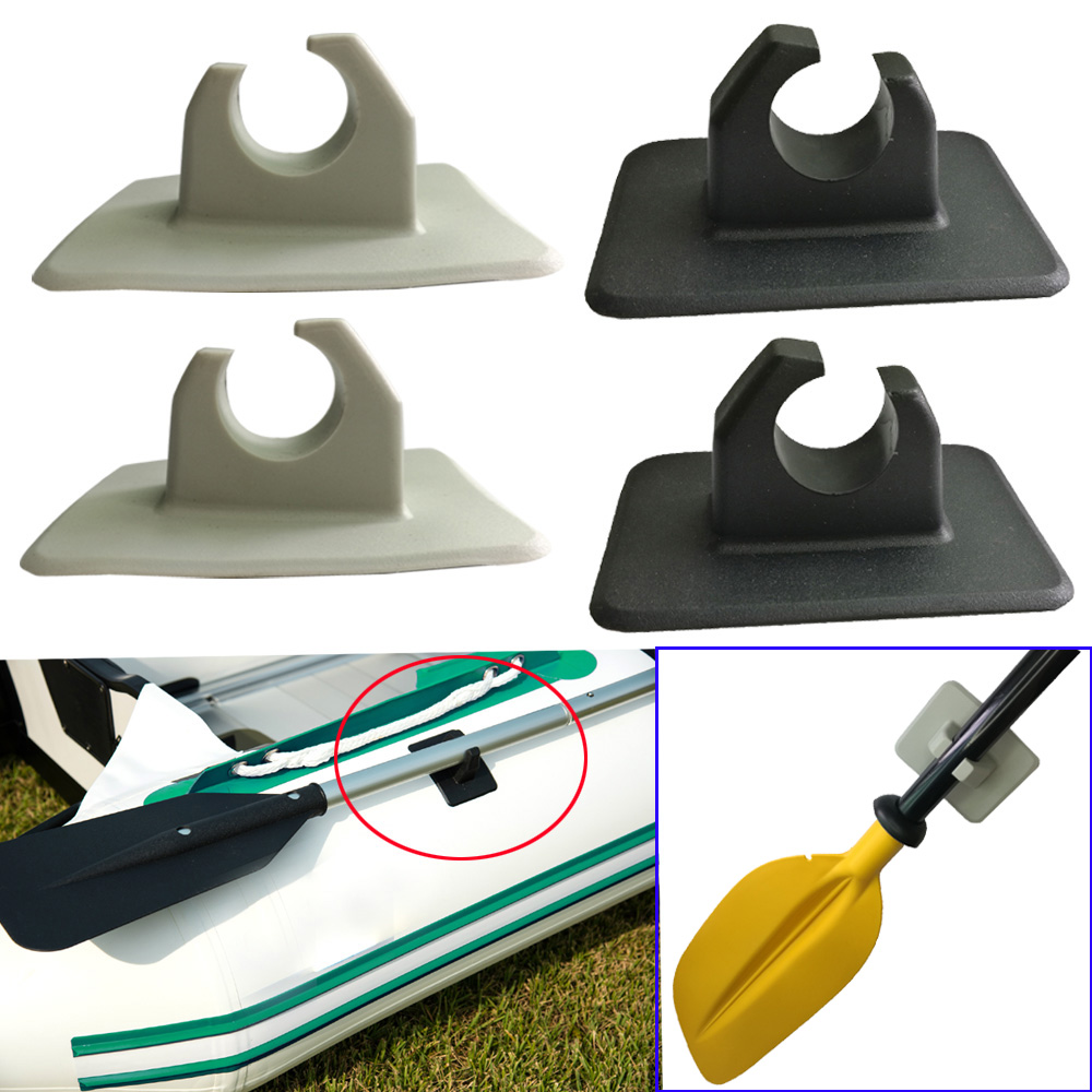 Fishing Kayak Rod Holder - 2 Stück PVC Schlauchboot Paddel Clips